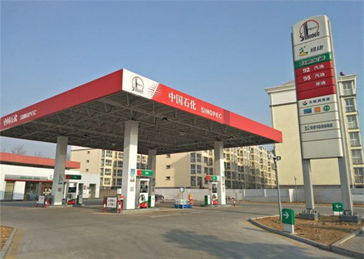 任丘加油站钢结构网架案例2