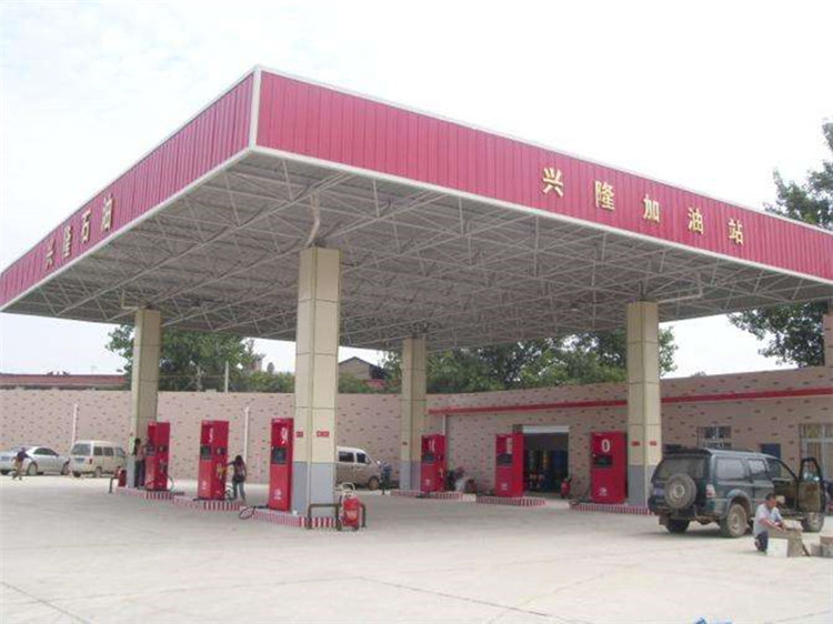 任丘加油站钢结构网架案例9