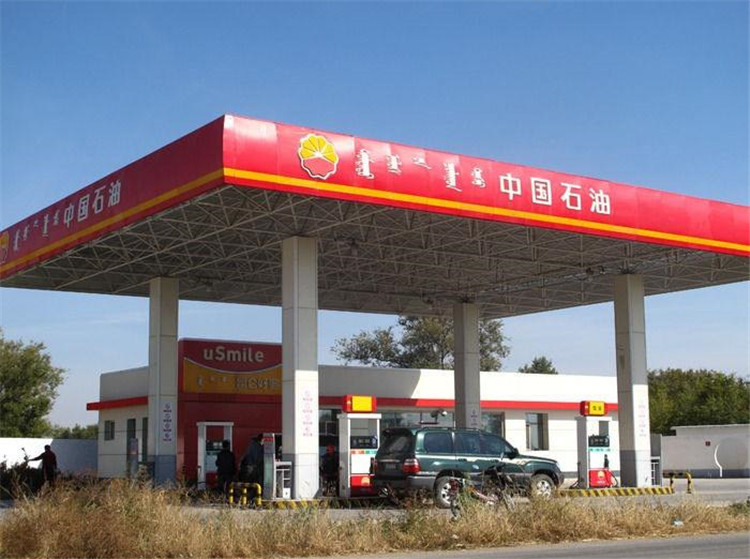 任丘加油站钢结构网架案例1